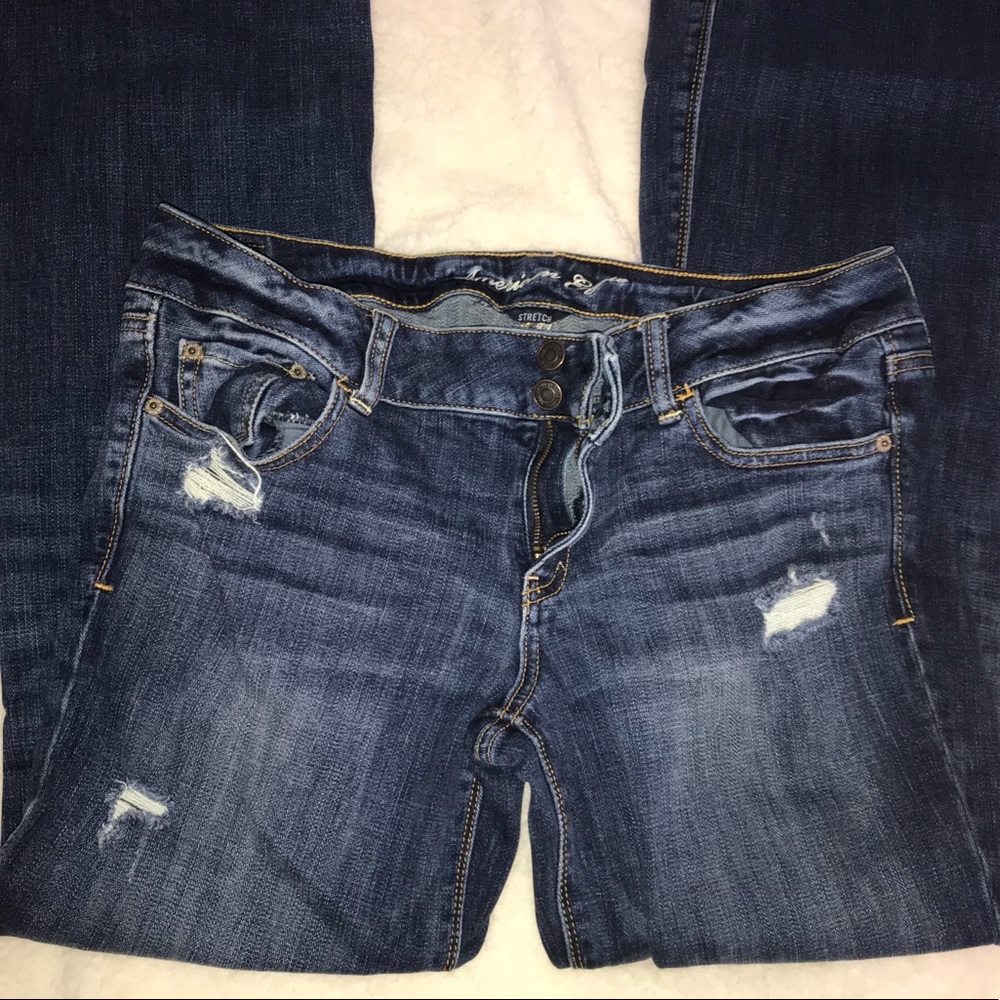 American Eagle Artist flare destroyed jeans